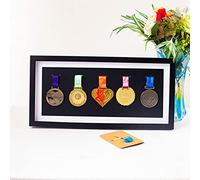 Guoyoocc Caja expositora Insignias,Marco para exhibir medallas,Medalla de Deportes Cuadro en 3D Marcos de Fotos,Caja exhibición medallas medallas Militares,Medalla De Deportes Cuadro,Marco De Medalla