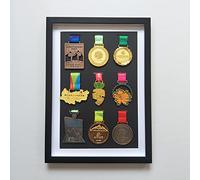 Guoyoocc Caja expositora Insignias,Marco para exhibir medallas,Medalla de Deportes Cuadro en 3D Marcos de Fotos,Caja exhibición medallas medallas Militares,Medalla De Deportes Cuadro,Marco De Medalla
