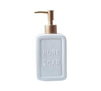Guoyoocc Dispensador de jabón de cerámica,450 ml,dispensador de loción,Botella de la Bomba,Bote dosificador jabon,dispensador jabon baño,dispensador jabon Cocina,Blanco/Rojo/Gris