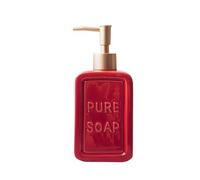 Guoyoocc Dispensador de jabón de cerámica,450 ml,dispensador de loción,Botella de la Bomba,Bote dosificador jabon,dispensador jabon baño,dispensador jabon Cocina,Blanco/Rojo/Gris