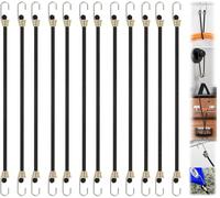 GUOYOU 12 Pzs Cuerda Elástica Tensores Elásticos con Ganchos Universal Tensores de Equipaje Ganchos Elásticos Tensor Cuerda para Lonas Bicicleta Coche Camping Portaequipajes