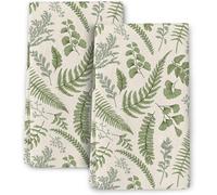 GUOYOU 2 Piezas Trapos Cocina, Suave Paños de Cocina, Duradero Fácil de Limpiar Paño Microfibra, Verde Salvia Trapos No Deja Marcas Agua Adecuado para Baño Repostería Mudanza a Nuevo Hogar