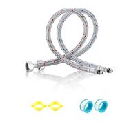 GUOYOU 2 Pzs Latiguillos de Fontanería Manguera Grifo Cocina Manguera Conexión Flexible 80cm Mangueras de Acero Inoxidable Conexión Grifos G3/8 x m10 Fregadero Mezclador Grifo Monobloque Flexo Ducha