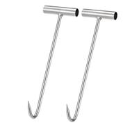 GUOYOU 2PCS Ganchos de Carne para Carnicería, Gancho en Forma de T de Acero Inoxidable, Ganchos para Carne, para Carnicería, Restaurante, Cocina, Carnicero, Tocino, Salchichas de Barbacoa