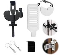 GUOYOU Cerradura Portatil Puerta Viaje,5 Piezas Pestillo Puerta Sin Agujeros Cerrojo Puerta Interior Cerradura Seguridad Puerta Casa,para Casa Hotel Escuela Piso Dormitorio