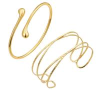 GUOYOU Pulsera Estampado Serpiente Ajustable Brazalete Flexible Collar Mujer Animales Halloween Vintage