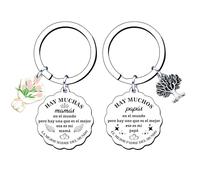 GUOYU 2pcs Llavero La mejor Papá y mamá Llavero Regalo para Padres Regalos Cumpleaños Regalos Aniversario Regalos Navidad Lo más Adecuado para dar a los Padres (1)