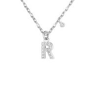 GUOYU Collares Plata de Ley 925 26 A - Z letra,Collares Letras Mujer,Dia De La Madre Collar Mujer Regalo,Regalo para Amiga, Hija, Sobrina, Hermana, Adolescente, Madre, Tía, Madrina, Abuela,pareja (R)