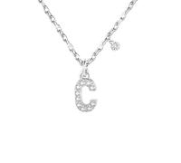 GUOYU Collares Plata de Ley 925 26 A - Z letra,Collares Letras Mujer,Dia De La Madre Collar Mujer Regalo,Regalo para Amiga, Hija, Sobrina, Hermana, Adolescente, Madre, Tía, Madrina, Abuela,pareja (C)