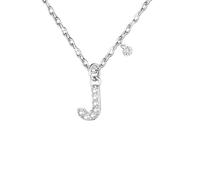 GUOYU Collares Plata de Ley 925 26 A - Z letra,Collares Letras Mujer,Dia De La Madre Collar Mujer Regalo,Regalo para Amiga, Hija, Sobrina, Hermana, Adolescente, Madre, Tía, Madrina, Abuela,pareja (J)