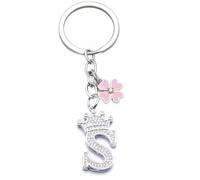 GUOYU Llavero con Letras Iniciales Regalos para Mujeres Hombre- Regalo cumpleanos para Amiga, Hija, Sobrina, Hermana, Adolescente, Madre, Tía, Madrina, Abuela,pareja (S)