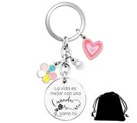 GUOYU Llavero Cuñada Regalo Cuñada Cumpleaños Original La Vida Es Mejor Con Una Cuñada Como Tú Divertida Navidad Regalo Personalizado Cuñadas Día de la Mujer o Agradecimiento Familiar