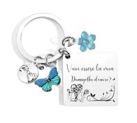 GUOYU Llavero de regalo de testigo, quiero ser mi testigo de boda, ideas de regalos de testigo de boda - Propuesta de llavero Invitación regalo de boda, 2, Talla única