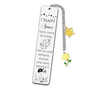 GUOYU Marcapáginas Regalo Mejor amiga Marcador de metal personalizado Regalos especiales Amigo Amistad para siempre Amigos Regalo de cumpleaños Diploma Distante Adiós Recuerdos Estrellas Navidad (3)