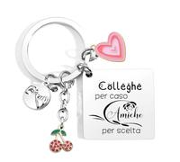 GUOYU Portachiavi Collega Mujeres Regalos para Amica Regalo Colleghi Ideas Hombre Colleghe Amicizia Porta Chiavi Regalo para Colleghi Che Va Grazie Pensione Regalos, 4, L