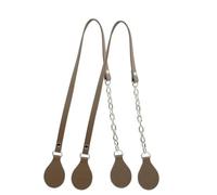 GUOZHAN Correa Plana de Piel sintética PU con Asas de Pintura de Borde Largo y Colgante con Cadena Gruesa y Brillante para Obag o EVA O Bag