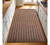 GUOZHEN Alfombra Antideslizante 65 x 86 cm para Una Entrada Limpia Felpudo de Entrada Exterior e Interior para Recibidor Pasillo, Cocina, Dormitorio, marrón