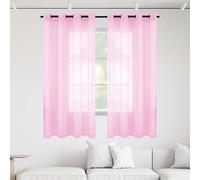 GUOZHEN Cortina Translúcida 700 x 265 cm Translucidas Cortinas Salon Poliéster para Dormitorio Matrimonio Habitacion Juvenil Cocina Oficina, Rosa