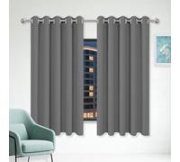 GUOZHEN Cortinas Dormitorio con Ojales 100 x 120 cm con Ojales Modernas Decorativas Tenda per Porte Tende per Finestre per Salotto Eleganti, Gris Oscuro