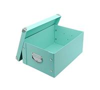 GUOZI Caja de almacenamiento plegable, caja de memoria decorativa con tapa y esquinas reforzadas de metal, contenedor de archivos de cartón con asas, armario, estantería