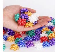 GUOZIF 100 Lazos de Cinta autoadhesivos de Colores de 3 cm para Cajas de Regalo, Celebraciones Festivas, Fiestas, Bodas y decoración de embalajes