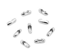 GUOZIF 200 Conectores de Cadena, Aptos para Cadenas de Bolas de 1,5 mm, 2 mm y 2,4 mm, Cierres de Metal de Color Dorado para Suministros de joyería DIY