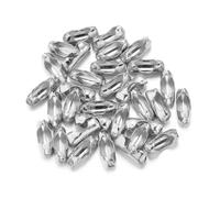 GUOZIF 200 Piezas/Lote de Conectores de Cadena de Bolas de diámetro 1,5/2/2,4/3,2 mm, Cierres, Conectores de Cadena de Cuentas para Hacer Joyas, Pulseras y Collares