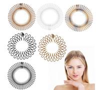 Guozihao 6 diademas elásticas circulares completas, peine circular de plástico flexible, diadema elástica en zigzag para dientes circulares para mujeres y niñas, accesorios deportivos para el cabello