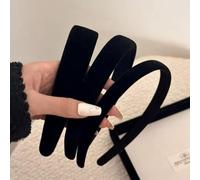 Guozihao Diademas negras para mujer, antideslizantes, de moda, para el pelo, de terciopelo, para niñas, bandas acolchadas para la cabeza, accesorios de moda para el cabello