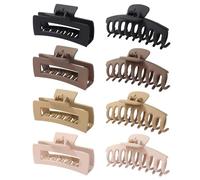 Guozihao Pinzas para cabello grueso y fino y rizado, paquete de 8 pinzas grandes para el cabello, accesorios antideslizantes para mujeres y niñas