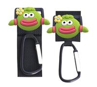Gupcaqosjw Clips y ganchos para cochecito, mosquetón para cochecito - 2X Percha para Ciclismo con Cerradura de Seguridad,Cerradura de correa resistente para cochecito, carrito de compras, gancho para