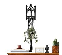 Gupcaqosjw Colgante Boho para Plantas - Tejido A Mano Gótico Boho - Soporte para Plantas - Uso Interior Hogar Dormitorio Salón Pasillo Oficina Cafetería Cocina