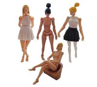 Gupcaqosjw Maniquí Posable Para Dibujo | Modelo De Anatomía Humana Para Arte | 4 Piezas Muñeca Femenina Para Bocetos Práctica Artística Creación | Role-Playing Colección Exhibición Decoración