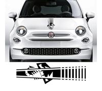GUPEB Pegatinas del capó del capó del Coche, aptas para Fiat 500 Abarth 595 500X Auto DIY Rayas Estilo Decoración Tuning Calcomanías de película de Vinilo