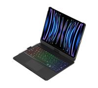 GUPENAA Funda con Teclado de Español (Incluye Ñ) para iPad Air 11'' 8th (M4 2026)/7th (M3 2025)/6th(M2 2024)/5th (2022)/4th (2020), Giratoria 360°,Teclado Retroiluminado,Negro