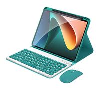 GUPENAA Funda con Teclado Español Ñ para Huawei M6 10.8 / MatePad 10.8, Teclado inalámbrico Desmontable magnético con Soporte para lápices, Cubierta Protectora Ligera de PU Delgada,Verde