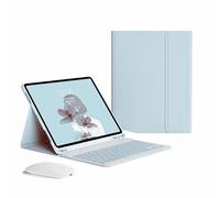 GUPENAA Funda con Teclado para Samsung Galaxy Tab A7 10.4'' 2022/2020, Contiene Ñ, Cubierta de Soporte Delgada y Liviana con Teclado Bluetooth Inalámbrico Desmontable,Sky Blue
