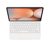 GUPENAA Funda con Teclado para Samsung Galaxy Tab S10 Ultra 14.6'' 2024 (SM-X920), Contiene Ñ, Soporte Flotante Mágico Voladizo, Retroiluminación 7 Colores, Trackpad Integrado,Blanca,Arabic