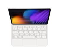 GUPENAA Funda con Teclado para Xiaomi Mi Pad 7/7 Pro 11" 2024, Contiene Ñ, Soporte Flotante Mágico Voladizo, Retroiluminación 7 Colores, Trackpad Integrado,Blanca,Spanish