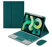 GUPENAA Funda de teclado para iPad Air de 5ª 4ª generación de 10.9 pulgadas, Pro 11, 4ª 3ª 2ª 1ª generación [7 colores retroiluminados] [Soporte para lápices incorporado] Teclado Bluetooth