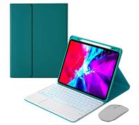GUPENAA Funda de teclado para iPad de 10ª generación de 11.9 pulgadas 2022, [7 colores retroiluminados] [Soporte para lápices incorporado] Teclado Bluetooth inalámbrico desmontable magnético con