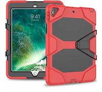 GUPENAA Funda para iPad Pro de 12,9 Pulgadas 2017/2015 (1ª y 2.ª generación), Funda Protectora Resistente de Cuerpo Completo Resistente de Alta Resistencia con Protector de Pantalla,Rojo