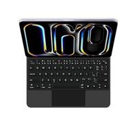 GUPENAA - Funda para teclado para iPad Air de 11" (M3 2025/M2 2024), Pro 11" (4e/3e/2e/1ª generación) y Air 5/4 10,9, soporte flotante Magic Cantilever, retroiluminación 7 colores, negro, portuguese