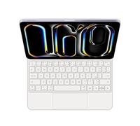 GUPENAA - Funda para teclado para iPad Air de 11" (M3 2025/M2 2024), Pro 11" (4e/3e/2e/1ª generación) y Air 5/4 10,9, soporte flotante Magic Cantilever, retroiluminación 7 colores, blanco, portuguese