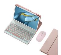 GUPENAA Rosado, Funda Teclado Español (Incluye Ñ) para Huawei MatePad 11.5S 2024 (TGR-WO9), Retroiluminación de 7 Colores, Teclado Bluetooth Inalámbrico Magnético Desmontable con Ratón
