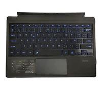 GUPENAA Teclado para Surface Pro 7 Plus/Pro 7 / Pro 6 / Pro 5 / Pro 4 / Pro 3, Teclado retroiluminado Bluetooth inalámbrico ultradelgado con trackpad, batería Recargable,English and Spanish