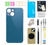 GUPFIX Cristal trasero de repuesto para iPhone 13 con herramientas Repir, agujero grande, cubierta trasera de cristal, repuesto para todos los soportes con pegamento preinstalado y kits de