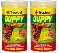 Guppy 100ml / 20g - Un alimento básico para Guppies (Paquete de 2)