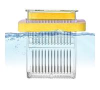 Guppy Breeder Box, Caja de atenuación de marco transparente flotante, Poliestireno Fish Tank Divisor Aclimation Case, 3.74x3.74x3.74x3.74 pulgadas