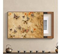 GUQASDV Arte De Gabinete De Distribución Oculto, Pintura De Panel Decorativo, Ocultación De Caja De Medidor Eléctrico, Decoración De Pared De Tablero De Distribución(Butterfly 1-L,23.6x19.7in)